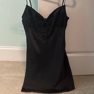 Urban Outfitters Little Black Satin Dress